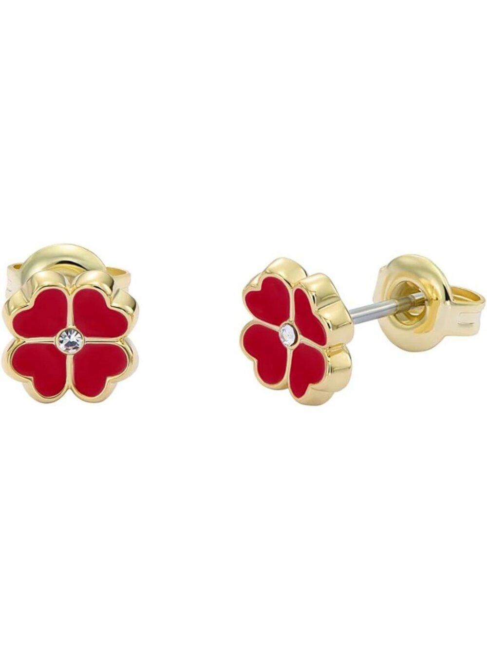 Chic Enamel Flower Stud Earrings for Women - Elegant Floral Design, Perfect Gift